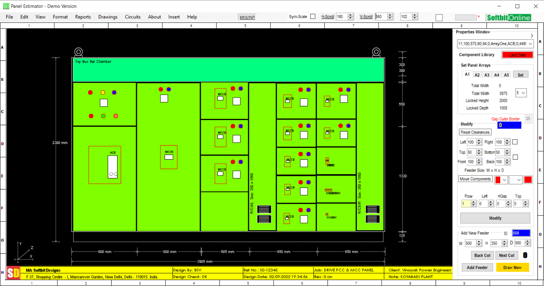 LT Electrical Panel Board Design Software Electrical Control Panel